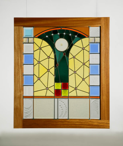 Hanging stained glass panels