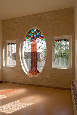 Institutional stained glass