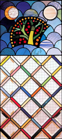 Public stained glass art