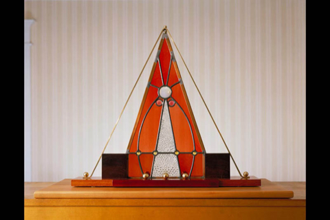 Stained glass sculpture