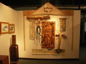 Works on display at the Chicago Mosaic School exhibition