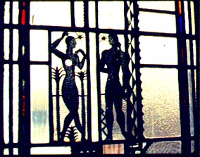 Edgar Miller non-Tiffany stained glass